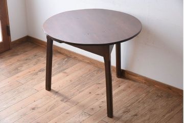 アンティーク家具　栗材!古い木製のラウンドテーブル