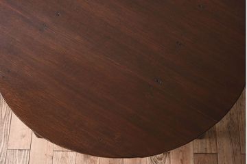 アンティーク家具　栗材!古い木製のラウンドテーブル