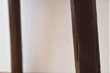 アンティーク家具　栗材!古い木製のラウンドテーブル