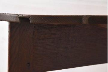 アンティーク家具　栗材!古い木製のラウンドテーブル
