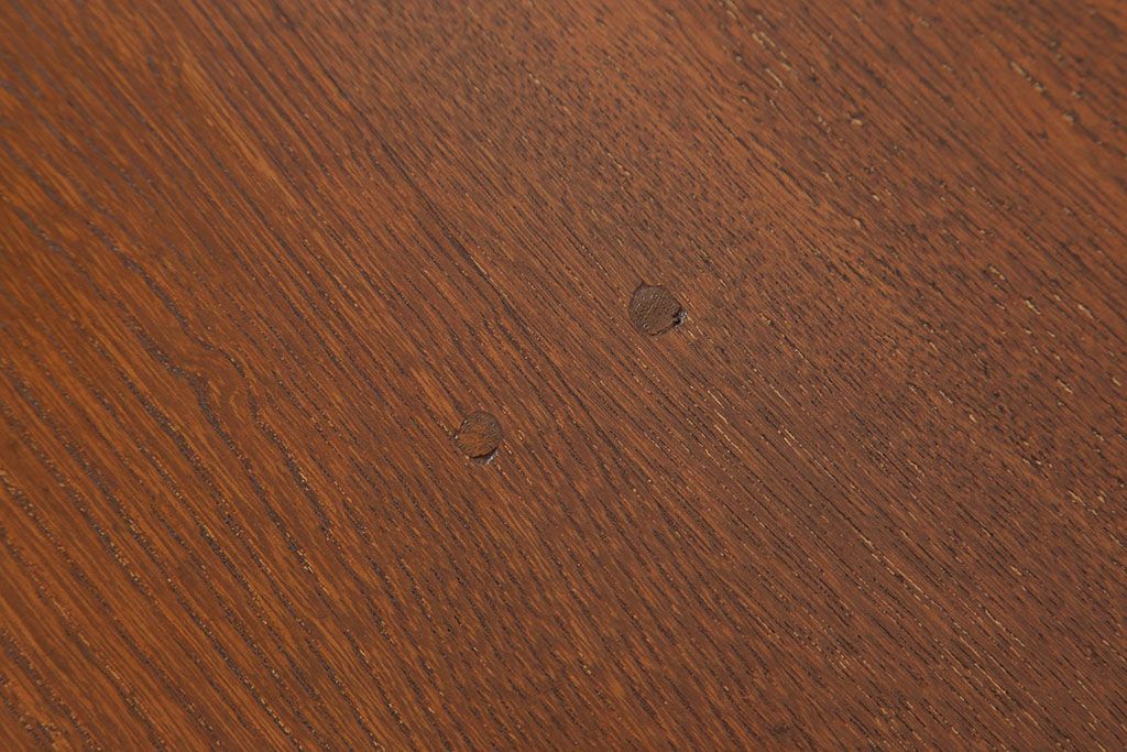 アンティーク家具　古い栓材製のシンプルなアンティーク薄型片袖机