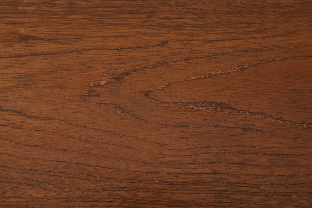 アンティーク家具　古い栓材製のシンプルなアンティーク薄型片袖机