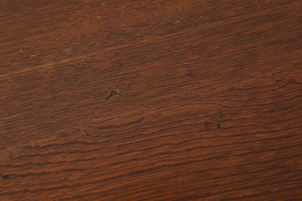 アンティーク家具　古い栓材製のシンプルなアンティーク薄型片袖机