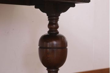 アンティーク家具　イギリスアンティーク　オーク材製ドローリーフテーブル