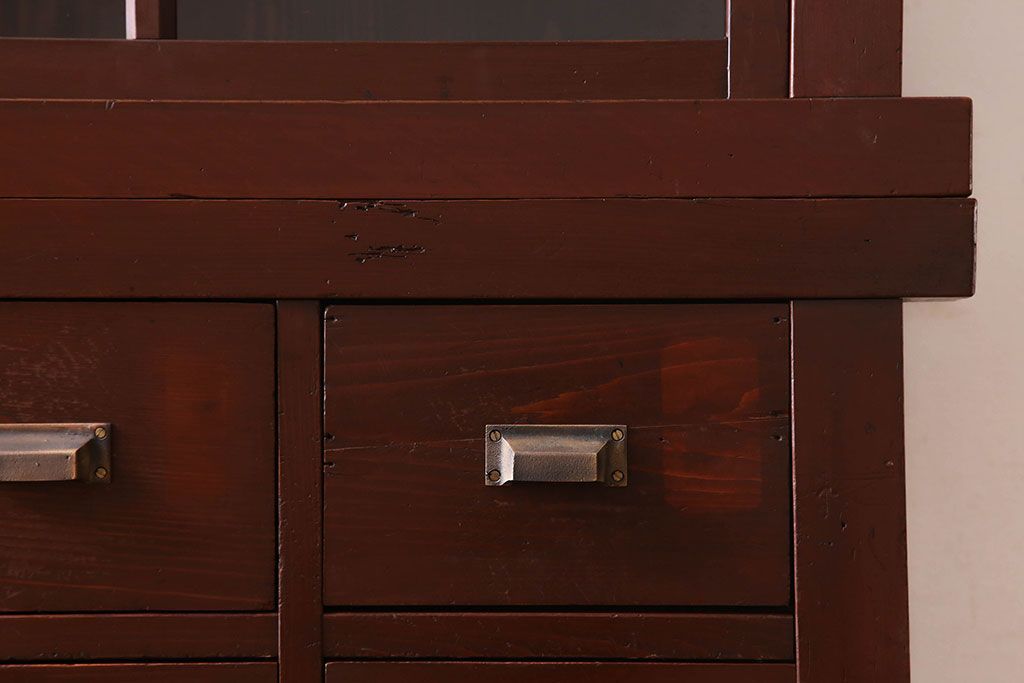 アンティーク家具　和製アンティーク　檜材製　古い木製の薬箪笥