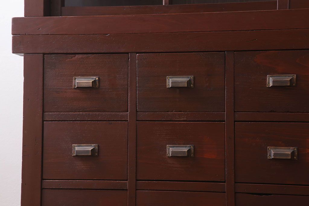 アンティーク家具　和製アンティーク　檜材製　古い木製の薬箪笥