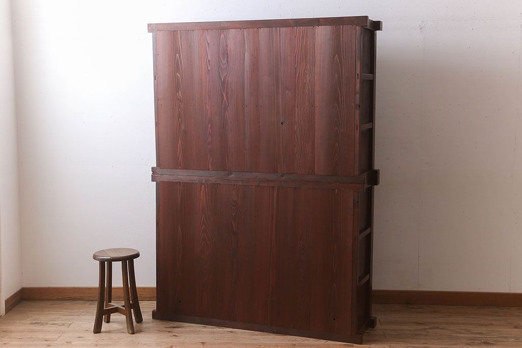 アンティーク家具　和製アンティーク　檜材製　古い木製の薬箪笥