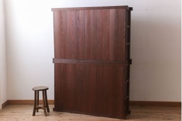 アンティーク家具　和製アンティーク　檜材製　古い木製の薬箪笥