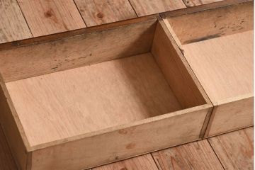 レトロ家具　昭和レトロ　飾り棚付き!アンティーク収納棚