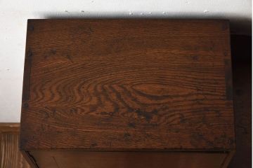 レトロ家具　昭和レトロ　飾り棚付き!アンティーク収納棚