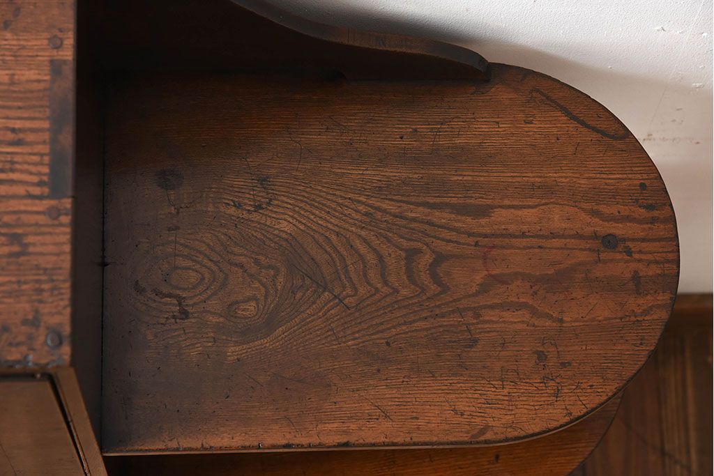 レトロ家具　昭和レトロ　飾り棚付き!アンティーク収納棚