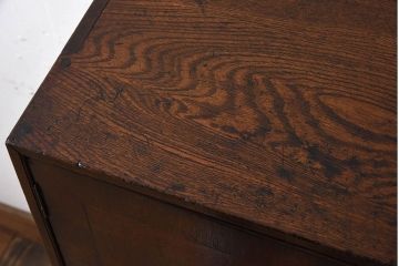 レトロ家具　昭和レトロ　飾り棚付き!アンティーク収納棚