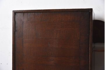 レトロ家具　昭和レトロ　飾り棚付き!アンティーク収納棚