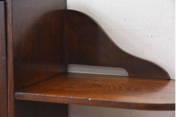 レトロ家具　昭和レトロ　飾り棚付き!アンティーク収納棚