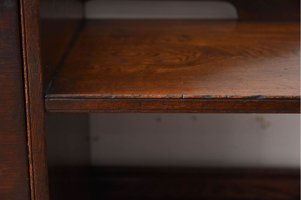 レトロ家具　昭和レトロ　飾り棚付き!アンティーク収納棚