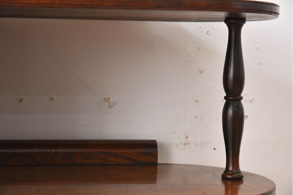 レトロ家具　昭和レトロ　飾り棚付き!アンティーク収納棚