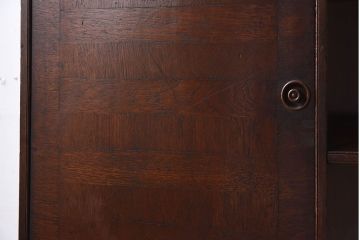 レトロ家具　昭和レトロ　飾り棚付き!アンティーク収納棚