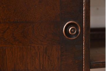 レトロ家具　昭和レトロ　飾り棚付き!アンティーク収納棚