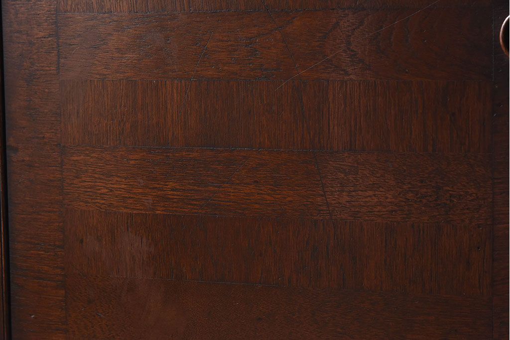 レトロ家具　昭和レトロ　飾り棚付き!アンティーク収納棚