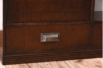 レトロ家具　昭和レトロ　飾り棚付き!アンティーク収納棚