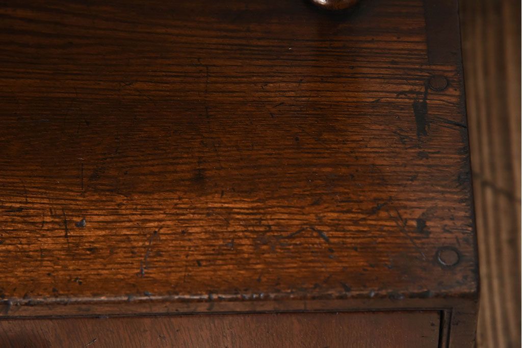 レトロ家具　昭和レトロ　飾り棚付き!アンティーク収納棚