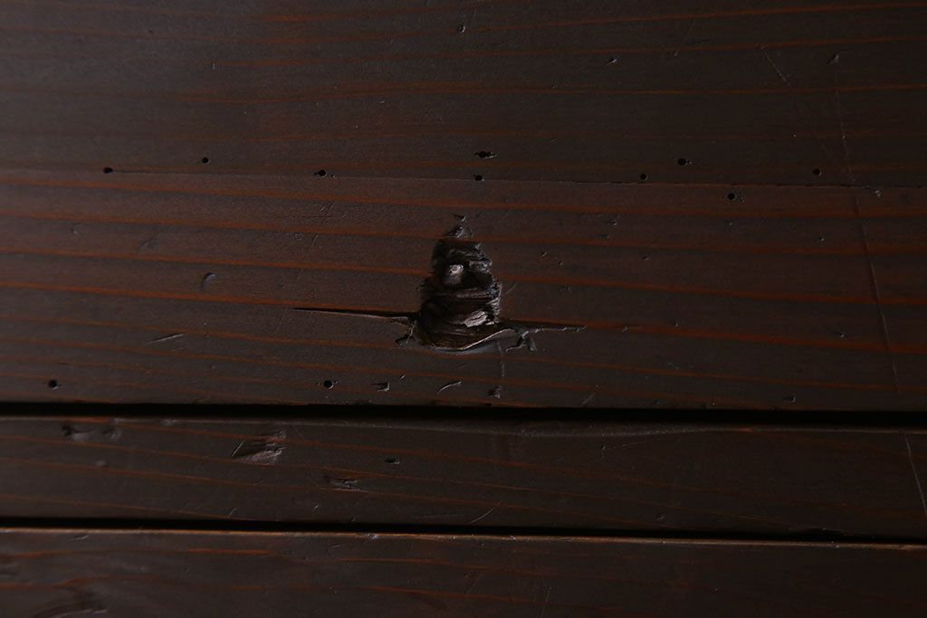 アンティーク家具　前面檜材　シンプルなアンティーク衣装箪笥(チェスト)(2)