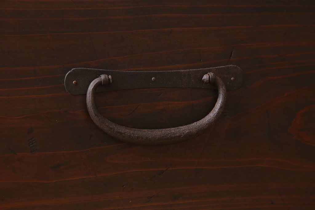 アンティーク家具　前面檜材　シンプルなアンティーク衣装箪笥(チェスト)(2)