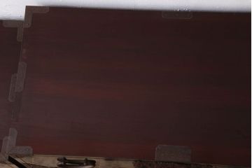 アンティーク家具　五丁引き　打ち出し金具　アンティーク　漆が美しい庄内箪笥