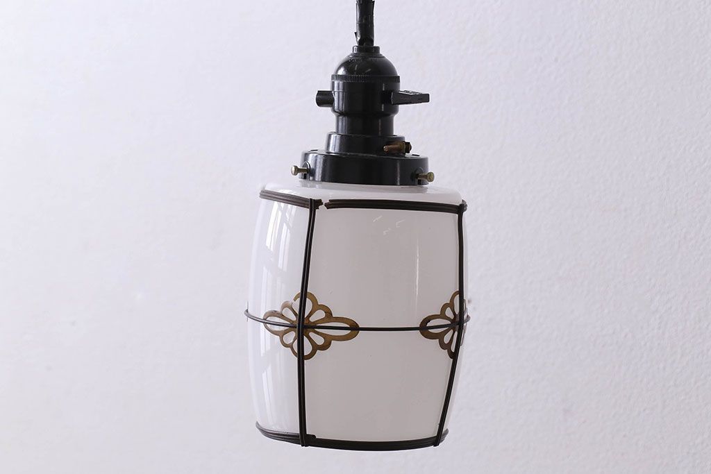 和製アンティーク　セルロイド巻電笠照明