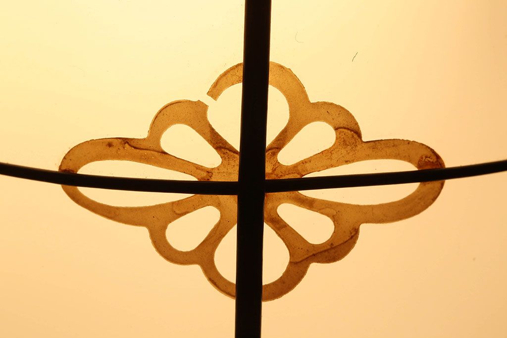 和製アンティーク　セルロイド巻電笠照明