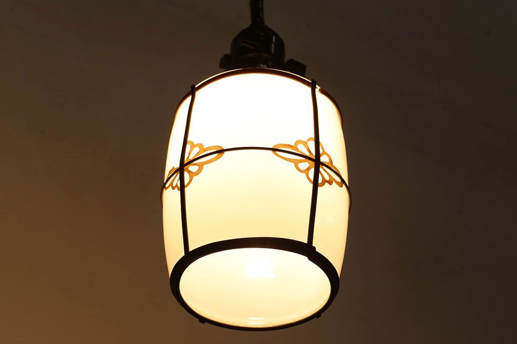 和製アンティーク　セルロイド巻電笠照明