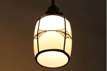 和製アンティーク　セルロイド巻電笠照明