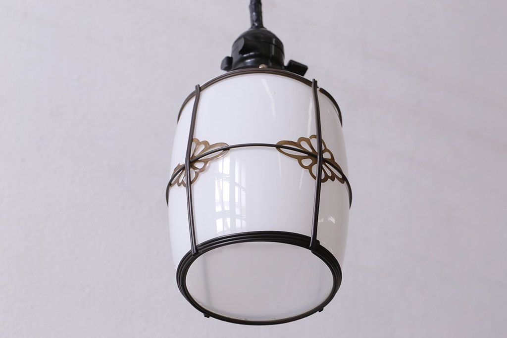 和製アンティーク　セルロイド巻電笠照明