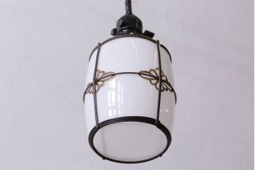 和製アンティーク　セルロイド巻電笠照明