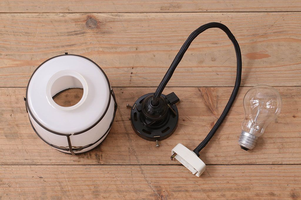 和製アンティーク　セルロイド巻電笠照明