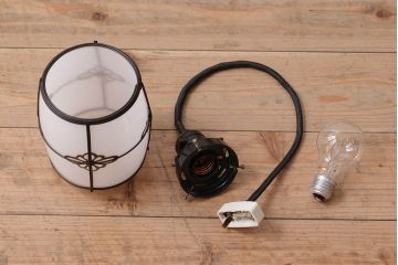 和製アンティーク　セルロイド巻電笠照明