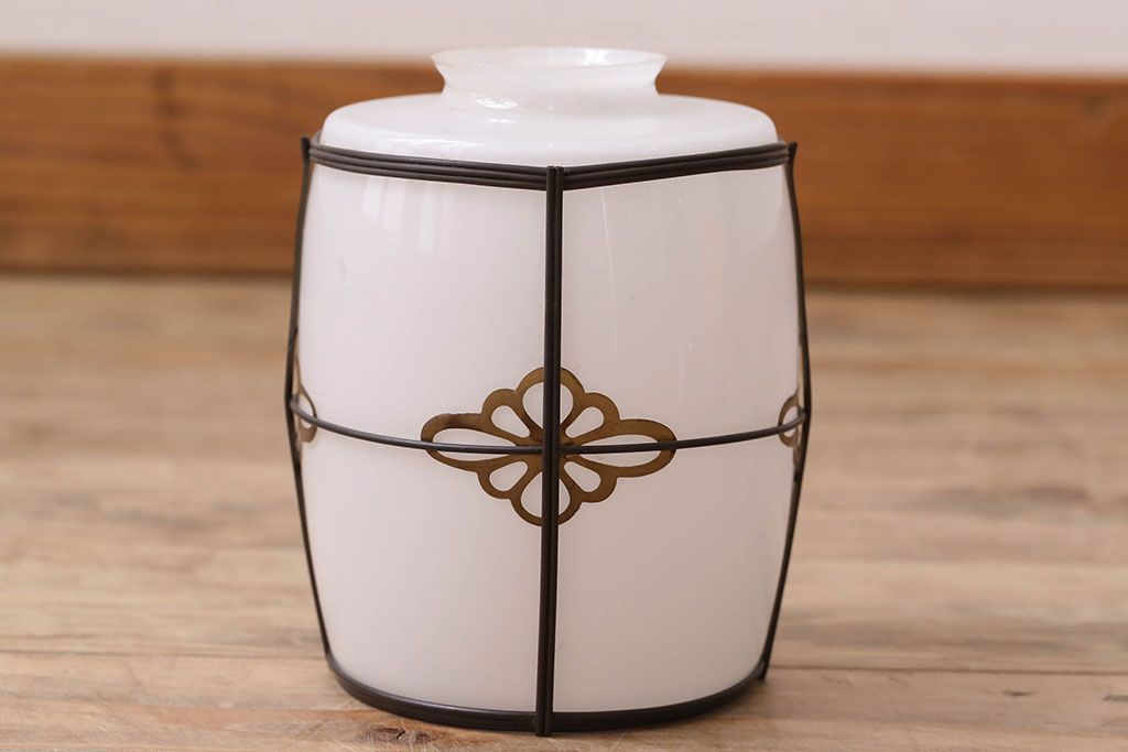 和製アンティーク　セルロイド巻電笠照明