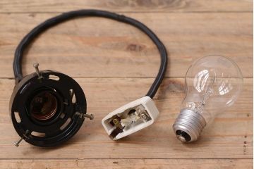 和製アンティーク　セルロイド巻電笠照明