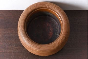 アンティーク雑貨　昭和初期　33cm　桐材　古い刳り貫き火鉢
