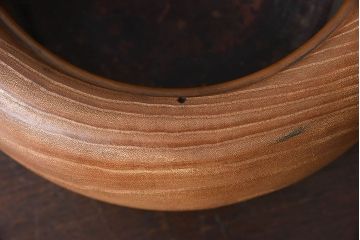 アンティーク雑貨　昭和初期　33cm　桐材　古い刳り貫き火鉢
