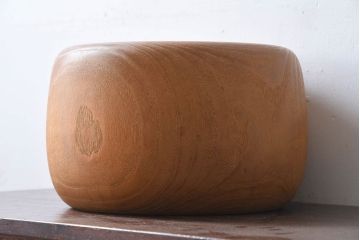 アンティーク雑貨　昭和初期　33cm　桐材　古い刳り貫き火鉢