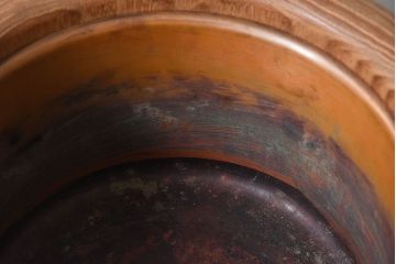 アンティーク雑貨　昭和初期　33cm　桐材　古い刳り貫き火鉢