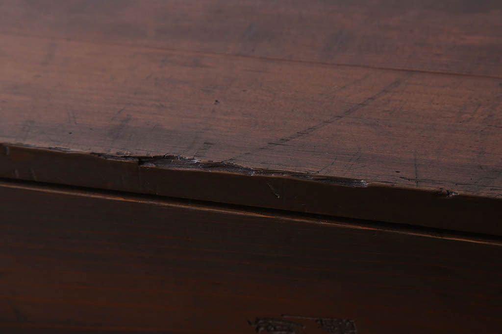 アンティーク家具　前面檜材　シンプルなアンティーク衣装箪笥(チェスト)(3)