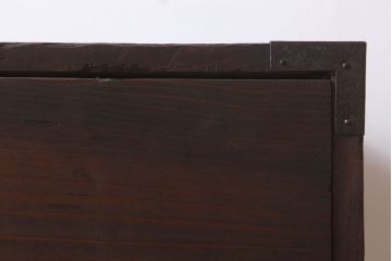 アンティーク家具　前面檜材　シンプルなアンティーク衣装箪笥(チェスト)(3)