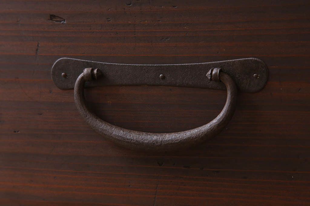 アンティーク家具　前面檜材　シンプルなアンティーク衣装箪笥(チェスト)(3)