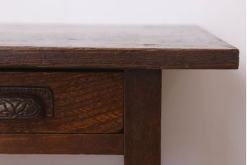 アンティーク家具　古い栓材の小さなアンティーク文机