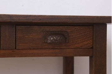 アンティーク家具　古い栓材の小さなアンティーク文机