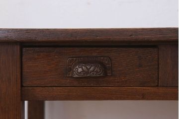 アンティーク家具　古い栓材の小さなアンティーク文机