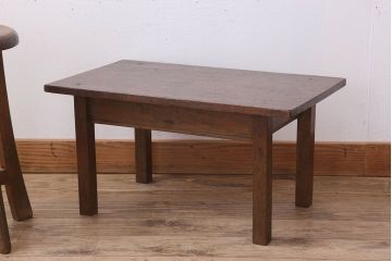アンティーク家具　古い栓材の小さなアンティーク文机