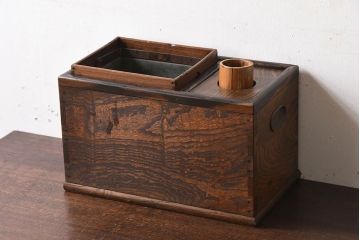 アンティーク雑貨　欅材製　アンティーク煙草盆